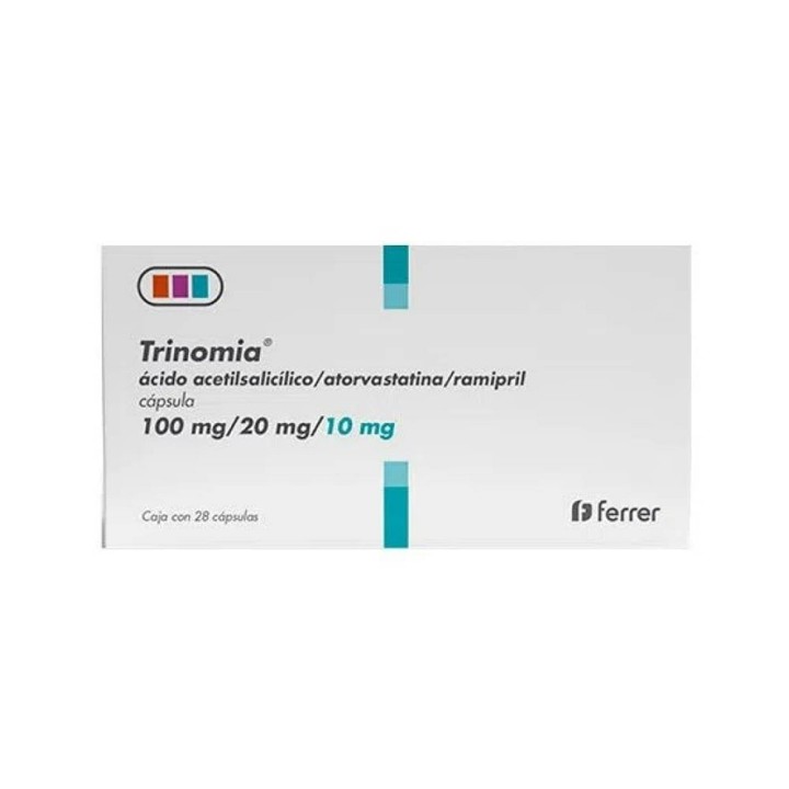 TRINOMIA 100/20/10 MG CON 28 CÁPSULA
